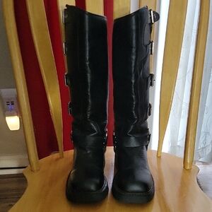 Tall Black Platform Boots